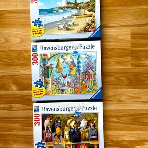 RAVENSBURGER 300 PIECE PUZZLES - SET OF 3 - LARGE PIECE FORMAT